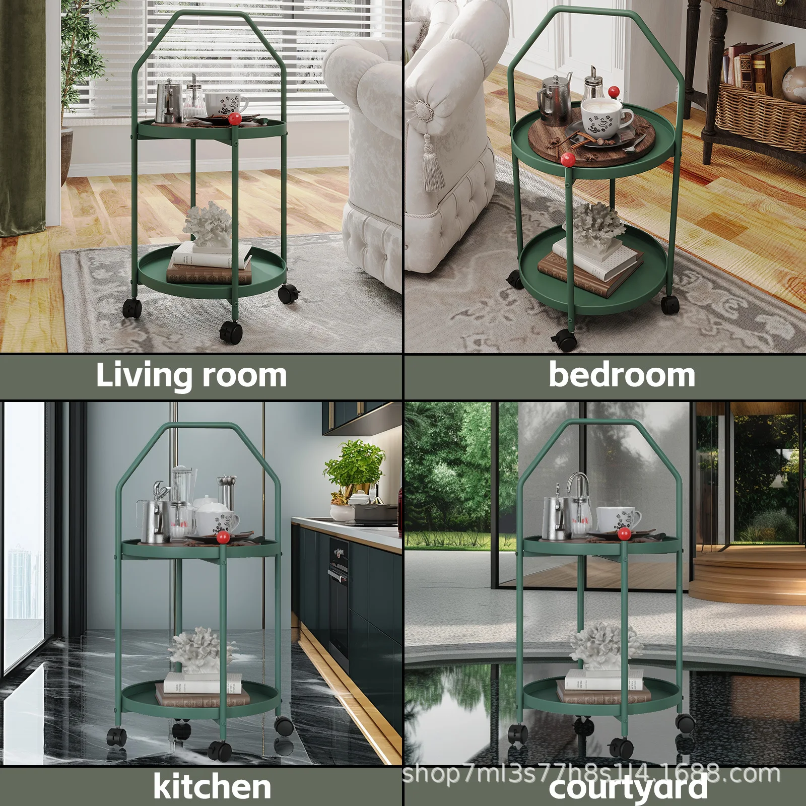 Cross-border Amazon light luxury small coffee table cart