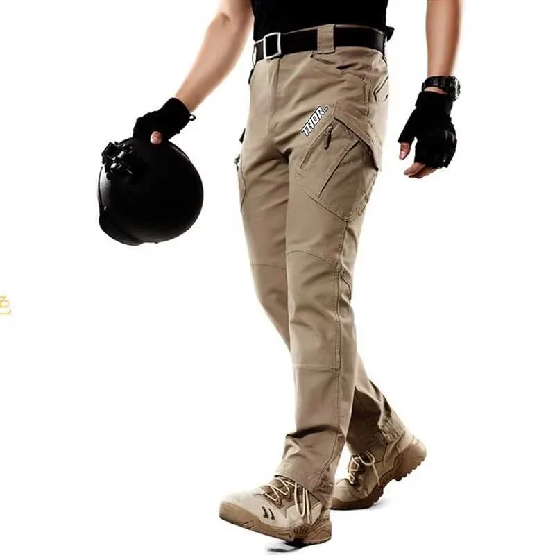 

THORSOL Winter Cycling Pants Mtb Enduro Mountain Bike Tactics Cargo Bicycle Trousers Multiple Pockets Pantalones Ciclismo Hombre