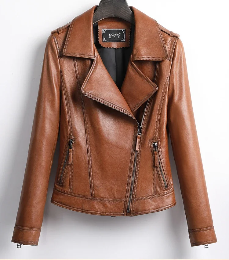 Tajiyane Genuine Leather Jacket Women Spring Autumn Real Sheepskin Coat Slim Short Leather Jackets and Coats Casaco Feminino SGG