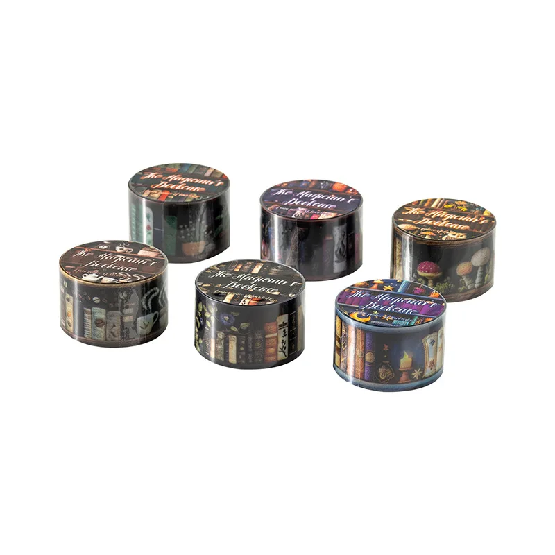 10pcs-diy-decoration-adhesive-tapes-japanese-the-magician's-bookcase-washi-tapes-masking-tapes-stickers-stationery
