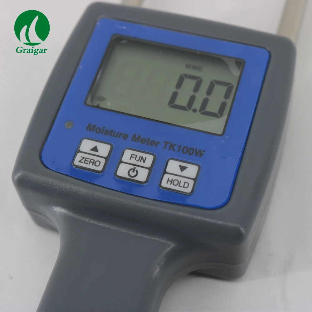 TK100W Wood Sawdust Powder Hay Bale Peat Moisture Meter Hygrometer Measuring range :0-84% Resolusion:0.1 tk100w