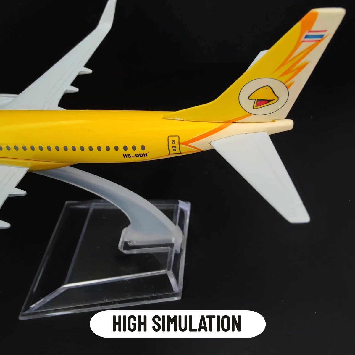 Nk tailandês amarelo pássaro-como aeronaves de metal, escala 1:400, modelo de avião, miniatura, para casa e escritório decoração, brinquedo para menino