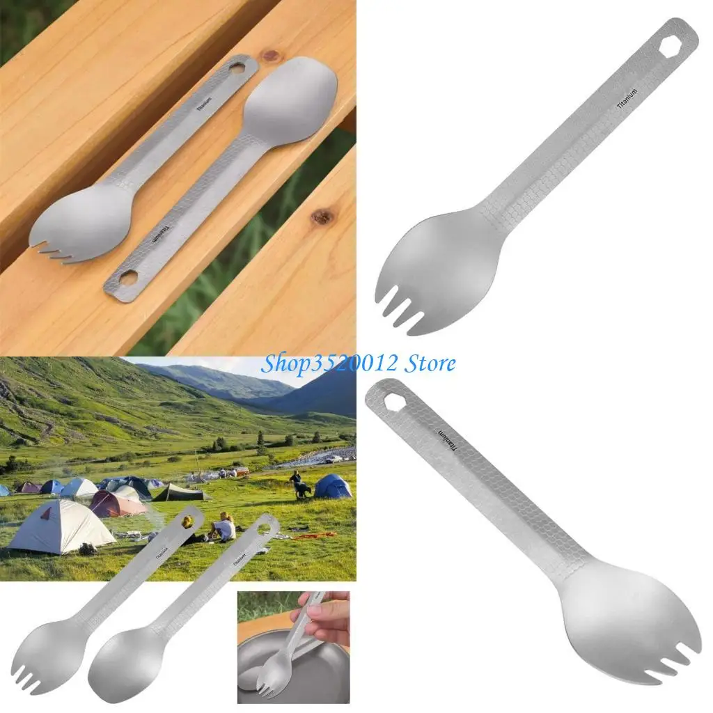 

27RD Lightweight Long Handle Spork Spoon Non Odor Backpacking Spoon