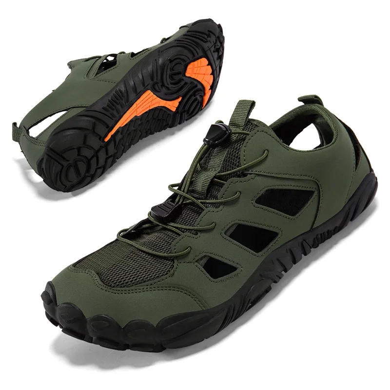 New Summer Men Sandals Casual Shoes Anti-slip Outdoor Leather Sandals for Hiking Traveling Wading Aqua Shoes Fashion Roman Shoes