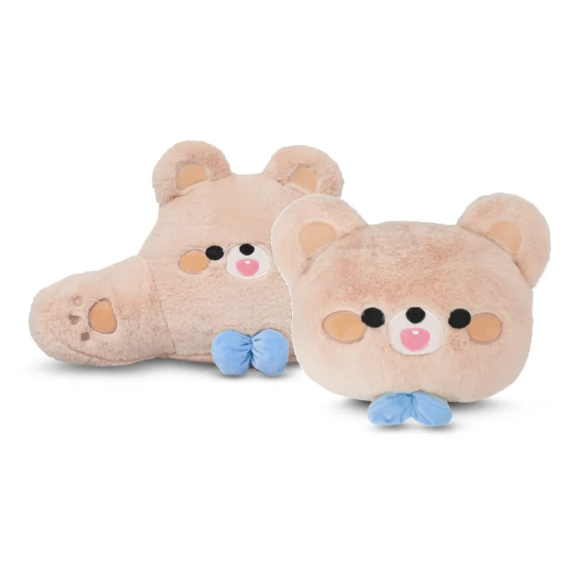 Cute Plush Bear Car Headrest Pillow Waist Support Cushion Soft Fluffy Auto Neck Rest Back Lumbar Pillow Vehicle Interior Decor - view 5