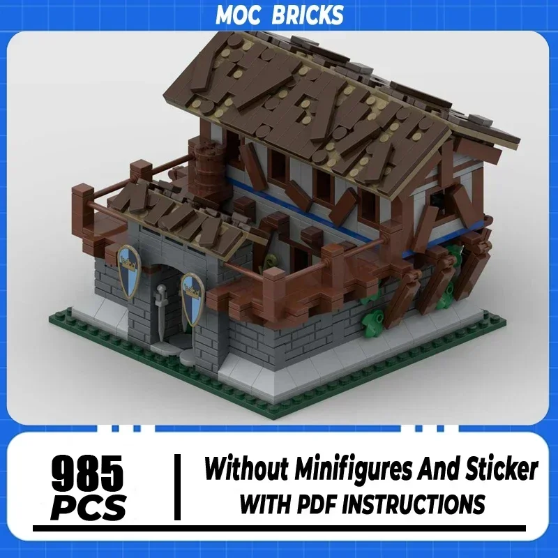 Moc Building Bricks Feudal Barracks Model Technology Block Military Training Camp Blocks Toy DIY Assembly Christmas Gift