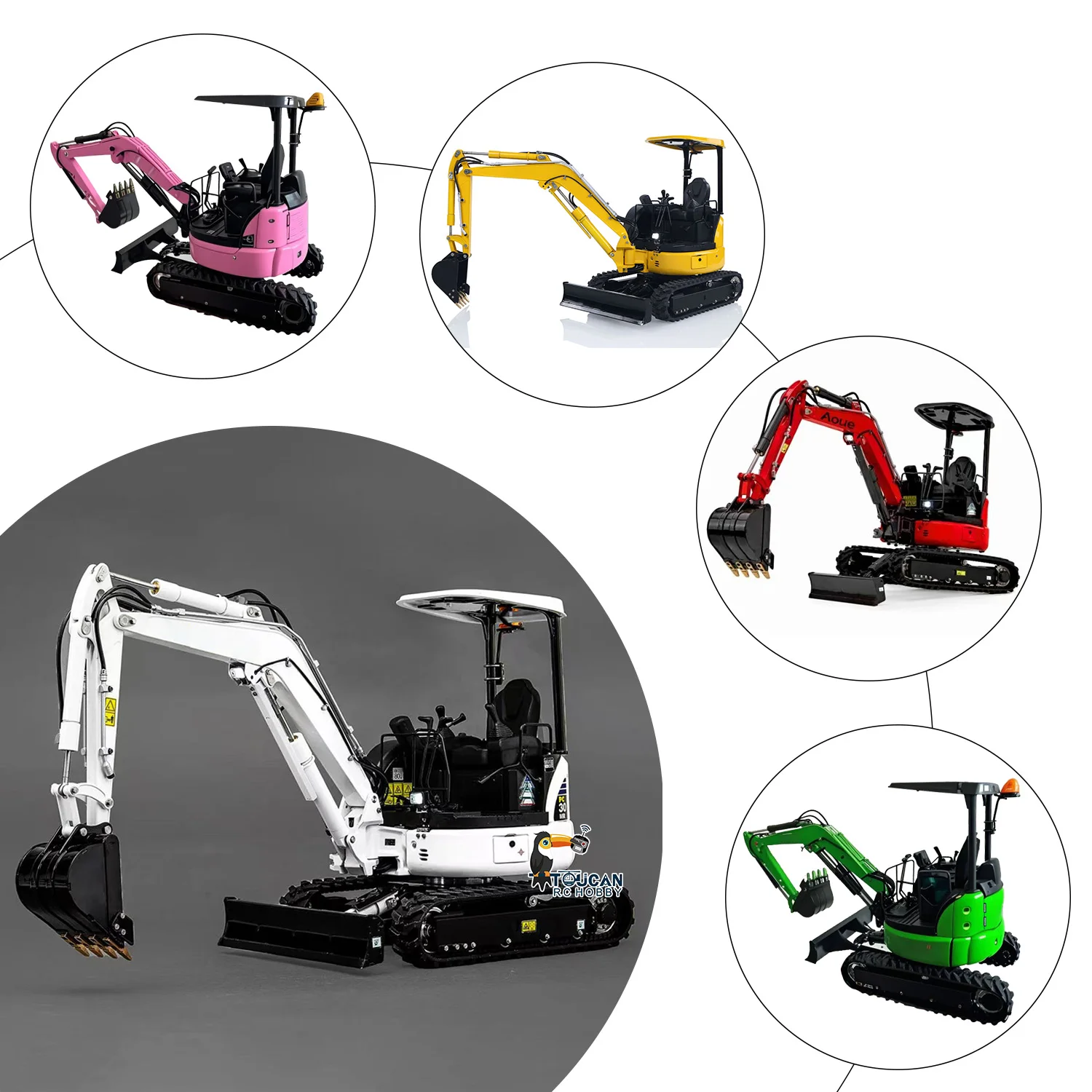 

Pre Order LESU PC30 Mini RC Excavator Radio Control DIY Digger Trucks Car Vehicle