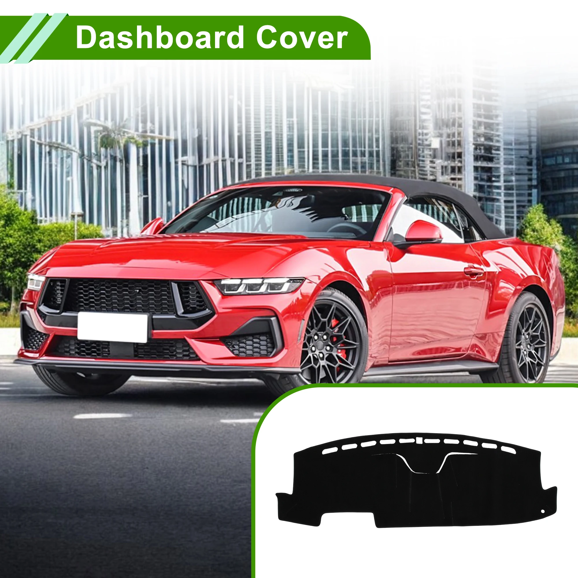 

Накладка на приборную панель UXCELL для Ford Mustang Mach E 2021-2024, черная, 1 шт.