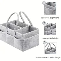 Sac à couches pour bébé, sac de support portable, table de changement et boîte de rangement des essentiels de pépinière de voiture 2