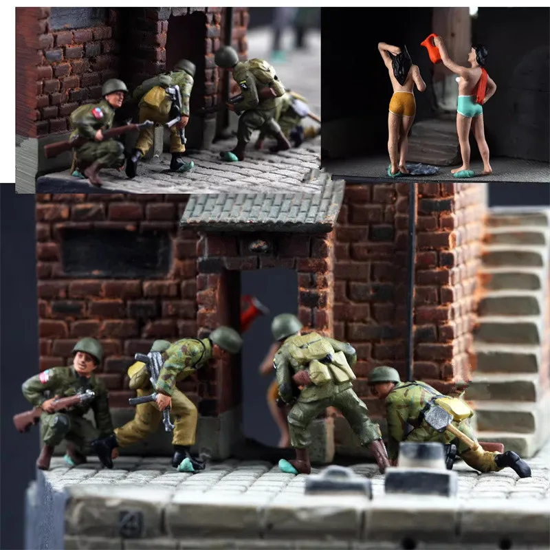 

Масштаб 1:72, модель из смолы, 6 шт., сбор парашюта США, 2 женщины, экшн-фигурка, солдаты, игрушки, сделай сам, коллекция аксессуаров для сцены