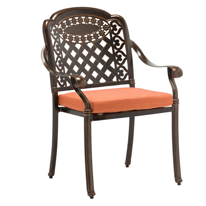 Outdoor Cast Aluminum Chair Outdoor Table and Chair Balcony Garden Die Casting Craft Chair Cast Aluminum Dining Table Waterproof