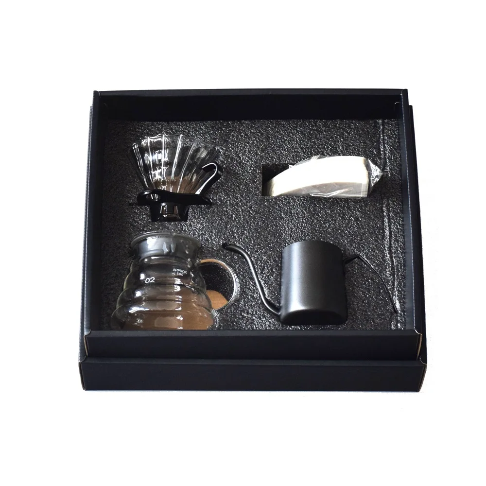 

Hand Drip V60 Coffee Maker Gift Box Set Camping Portable Brew Coffee Cloud Pot Mini Coffee Percolator