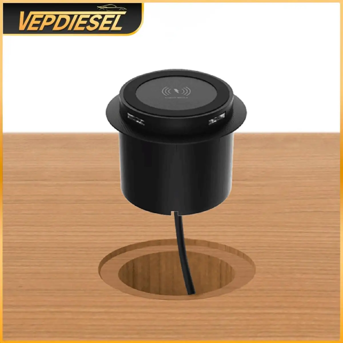 

QI Fast Wireless Charger Pop-up W/ USB Port 30W Desktop Embedded Fast Wireless Charger for Iphone Xiaomi Smartphone