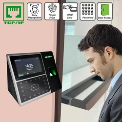 ZKTime 5.0 TCP/IP iFace 302 Biometric Face Fingerprint RFID Card Time Attendance & Access Control Terminal with Backup Battery