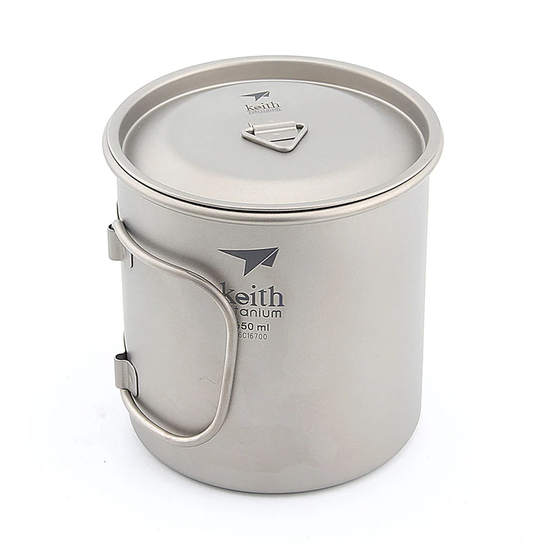 Imagem -02 - Keith-caneca Titanium para Camping Copo de Água Portátil Copos Bacteriostáticos Louça para Caminhadas Viagens Piquenique ao ar Livre 550ml Ti3206