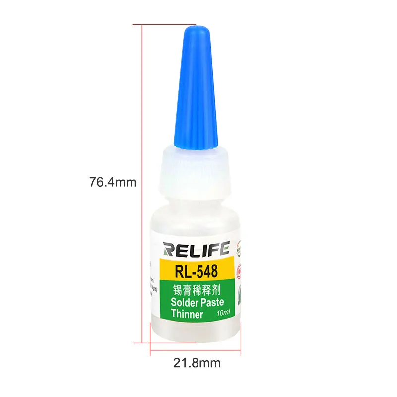 RELIFE RL-548 10ml Universal Solder Paste Thinner Tin Cream Dilution Tin Cream Dilution Liquid with Fully Sealed Design