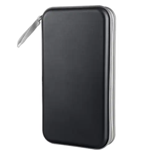 Media Storage Box 80 Capacity CD Case Holder Hard Plastic Storage DVD Case Zipper Portable CD Case Wallet CD/DVD Album - Image 20