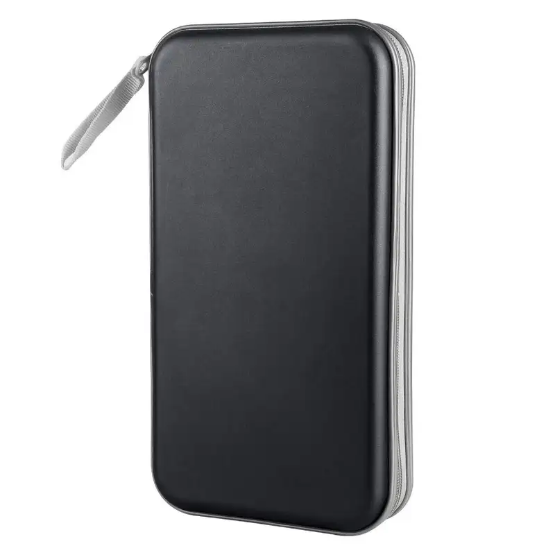 Media Storage Box 80 Capacity CD Case Holder Hard Plastic Storage DVD Case Zipper Portable CD Case Wallet CD/DVD Album - Image 20
