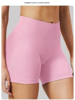 Shorts de yoga taille haute sexy pour femmes, pantalons de fitness et de course à la mode, leggings de yoga couleur unie pour l'été 2