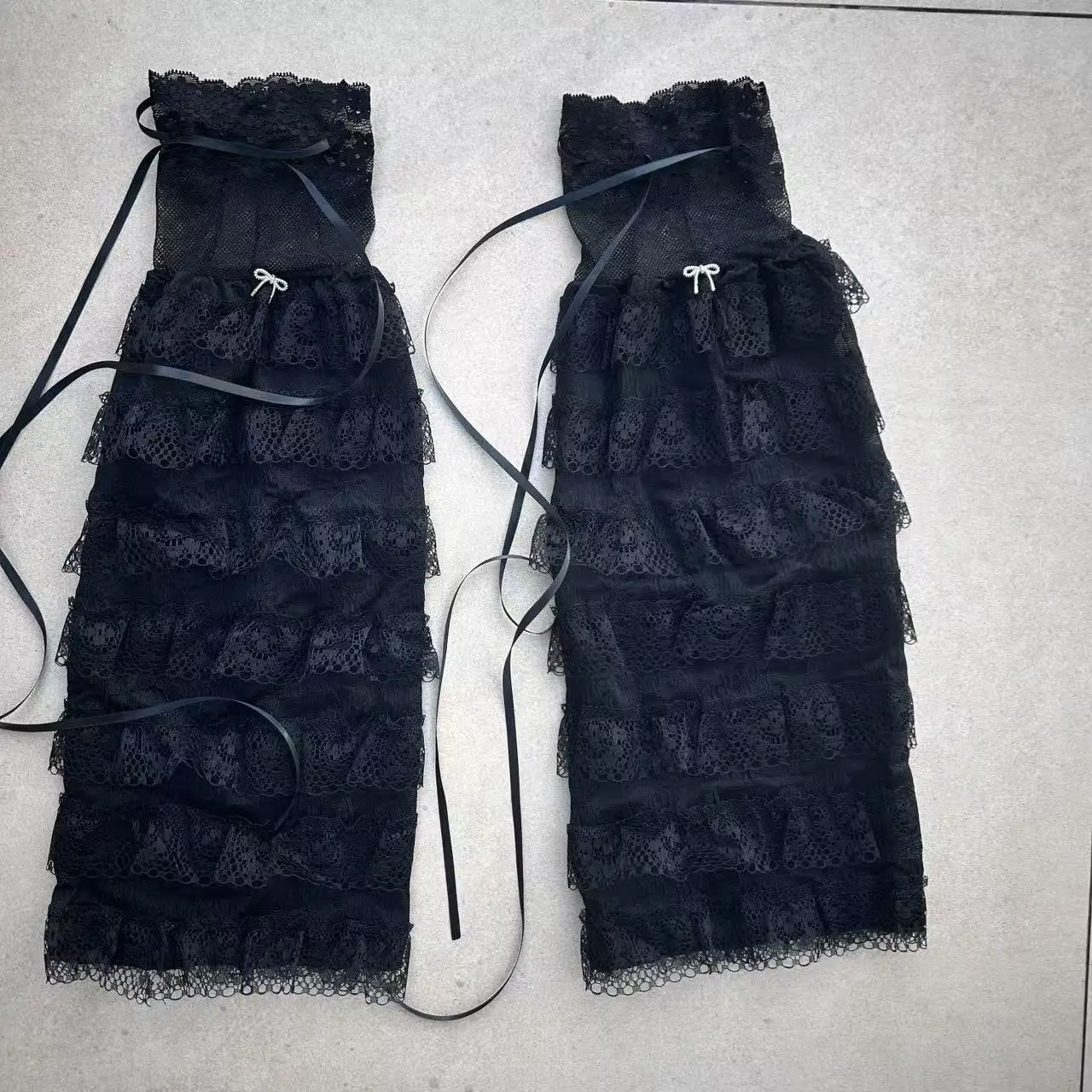 2025 polyvalent nouveau mignon étudiant Lolita princesse blanc dentelle jambe couverture Lolita gâteau maille bas couverture