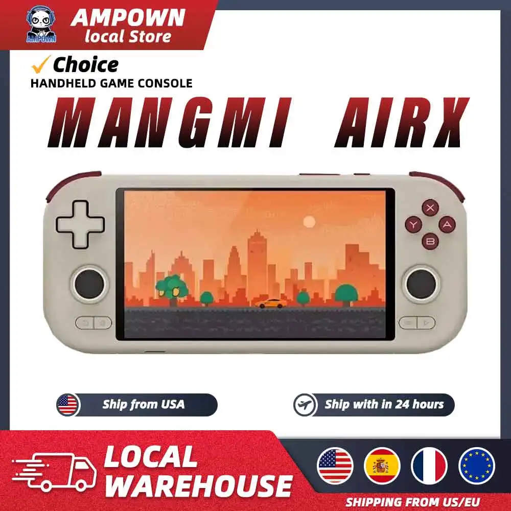 AMPOWN MANGMI AIR X Handheld Game Console Snapdragon 662 With 5000mAh Battery 5.5-inch Screen RGB Hall Joystick Game Console