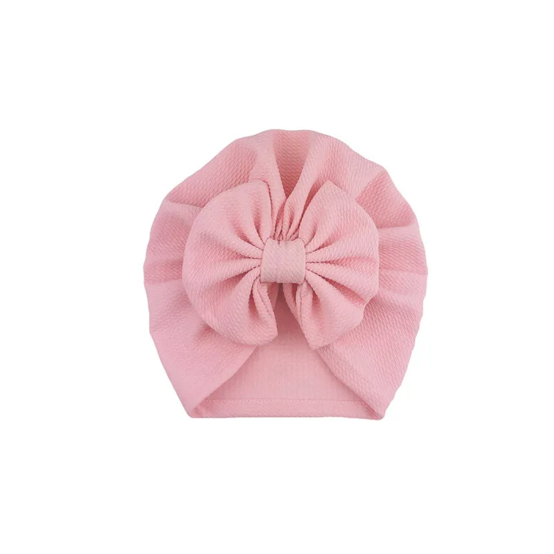 Cute Big Bowknot Baby Girls Hat Newborn Solid Color Baby Hat Turban Knot Head Wraps Baby Kids Bonnet Beanie Photography Props