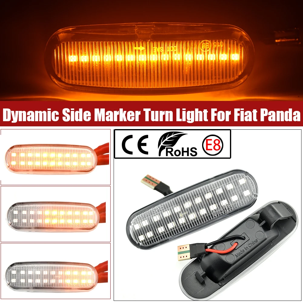 

2Pcs Dynamic LED Turn Signal Side Marker Light Repeater Lamp FOR Fiat Doblo I Estate (119, 223) 2001.03-2019