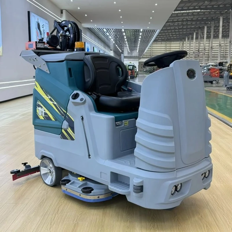 Ride-on Floor Cleaning Sweeper Driving Auto Road Scrubber Machine