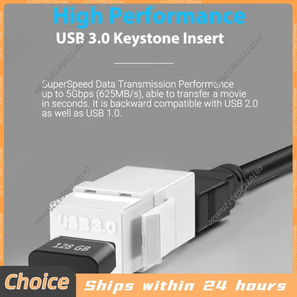 USB 3.0 Keystone Jack-Einsätze zum Verbinden von Geräten mit USB-Anschluss, USB-zu-USB-Adapter, einfache Installation, Buchsenkupplungseinsatz