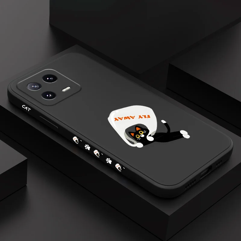 

Landing Cat Phone Case For Xiaomi Mi 15 14 14T 13 13T 12 12X 12T 12S 11 11T 10 10T 9 9T Pro Lite Liquid Silicone Cover