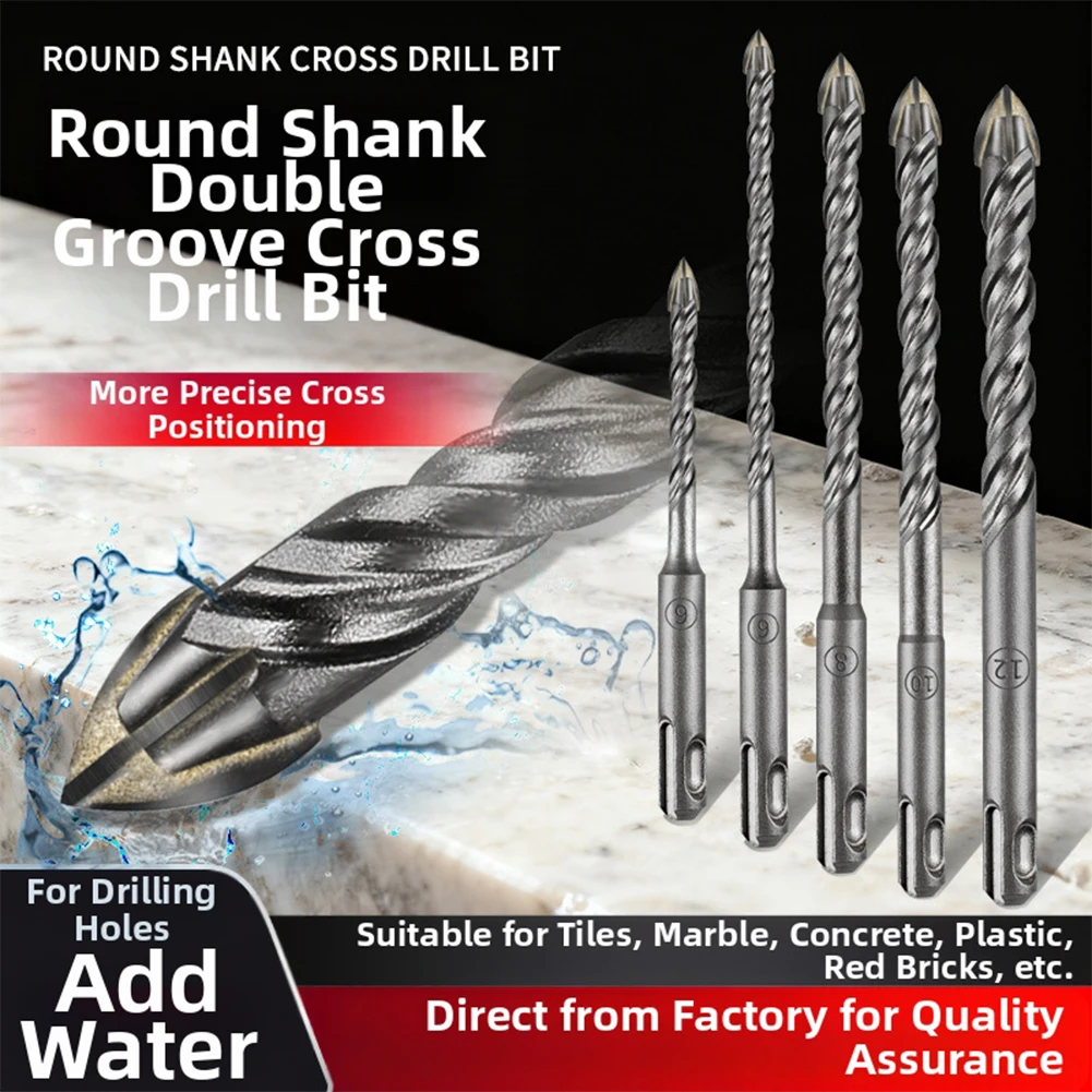 

Drill Bit Cross Drill For SDS-PLUS Drill Bit Drill Bit Glass Ceramic Brick Light Electric Hammer Drilling Rotary Head