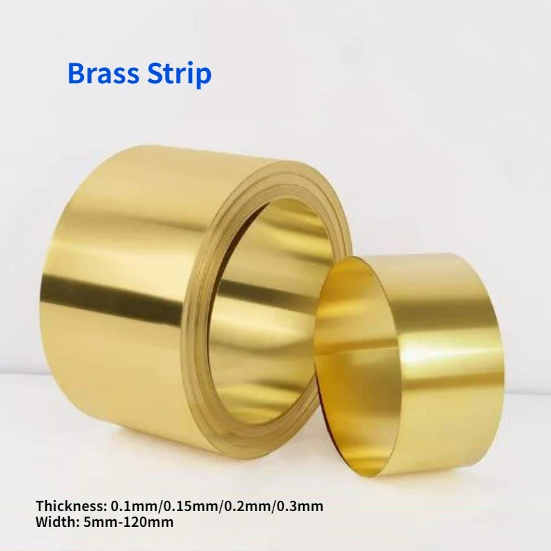 H62 Messingstreifen, dünne Goldfolie, Messingfolienplatte, DIY, individuelle Breite 5-120 mm, für Bastelarbeiten, Schmuckherstellung, Metallhandwerk – Detail 1