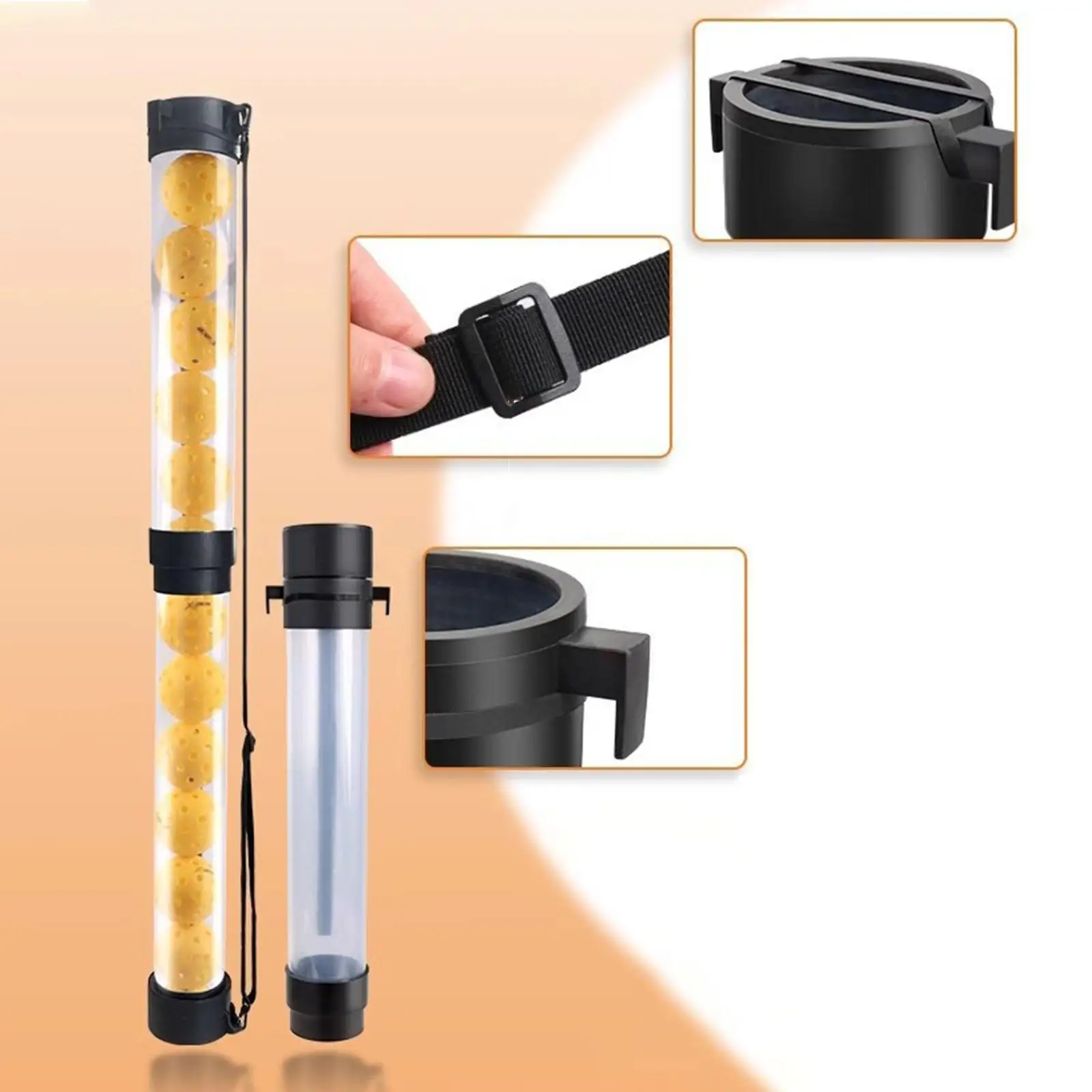 كرة التنس التقاط أنبوب الناقل المحمولة حامل كرة التنس اختيار المسترد لتدريب كرة التنس Pickleball #4