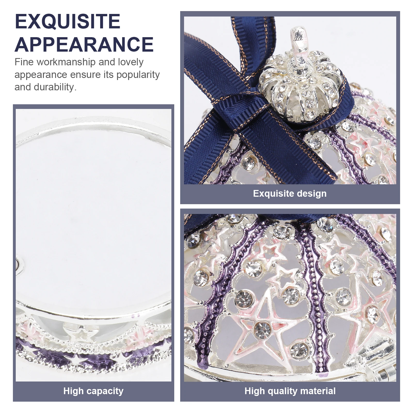 

Crown Pair Ring Jewelry Box Gift Storage Case Container Necklace Holder European Style