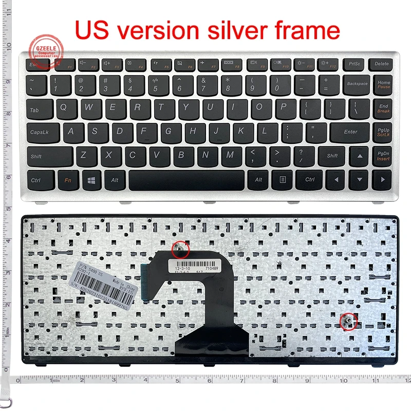 

GZEELE New Laptop keyboard for LENOVO S400 S435 S410 M40-70 S405 S305 S300 S400T S415 US silver layout