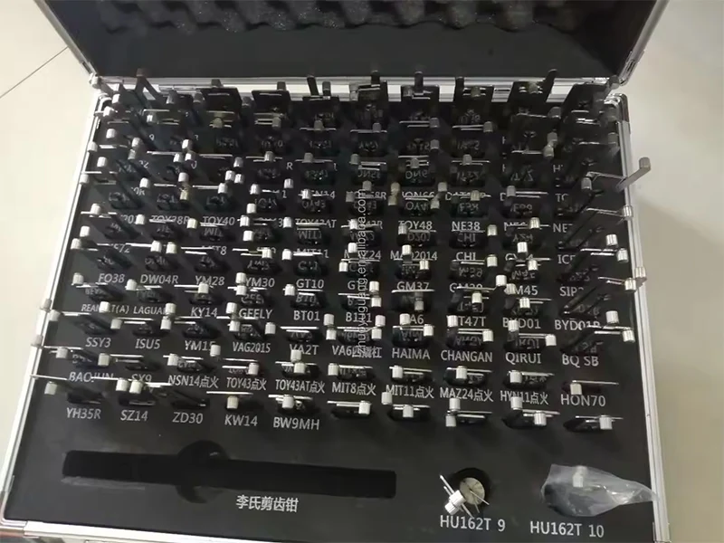 Original LISHI 112 Uds 2 en 1 Juego de herramientas profesionales universales suministros de cerrajería y juego de selección de cerradura para cerraduras de coche