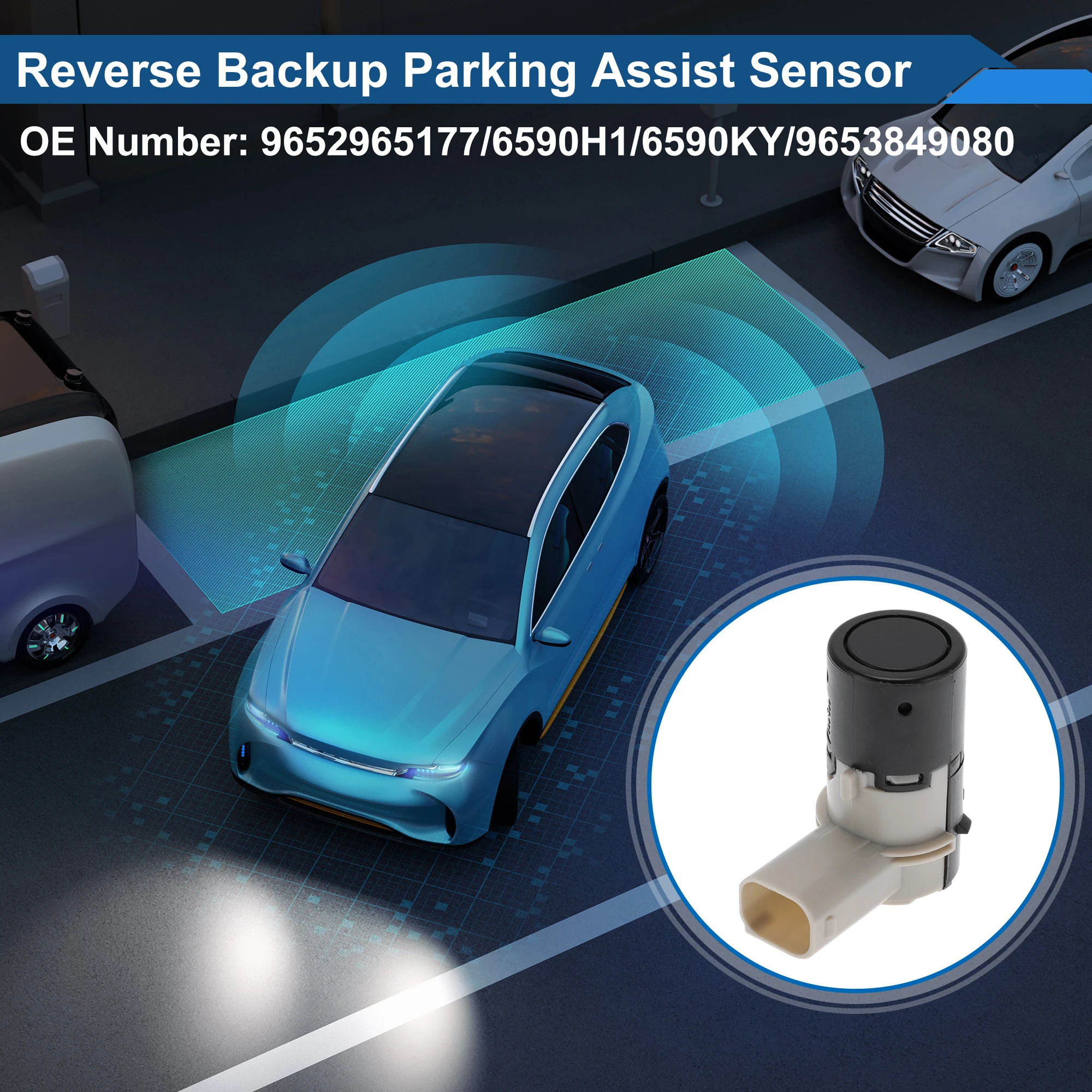 UXCELL No.9652965177 Reverse Backup Parking Sensor for Citroen C4 Coupe 2004-2011 Black
