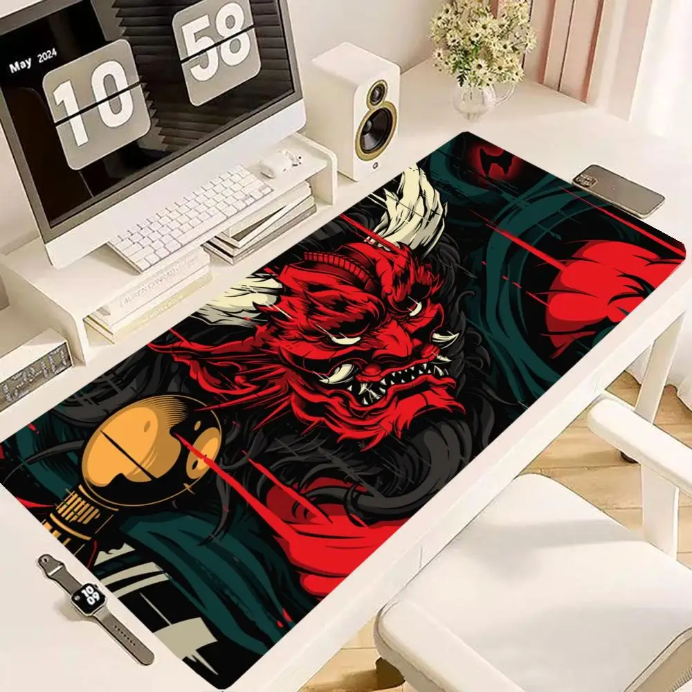 Japanese Hannya Demon Mask Anime Mouse Pads Playmat Sets Powerful Tone For Hobby Gaming Office Desktop Spaces