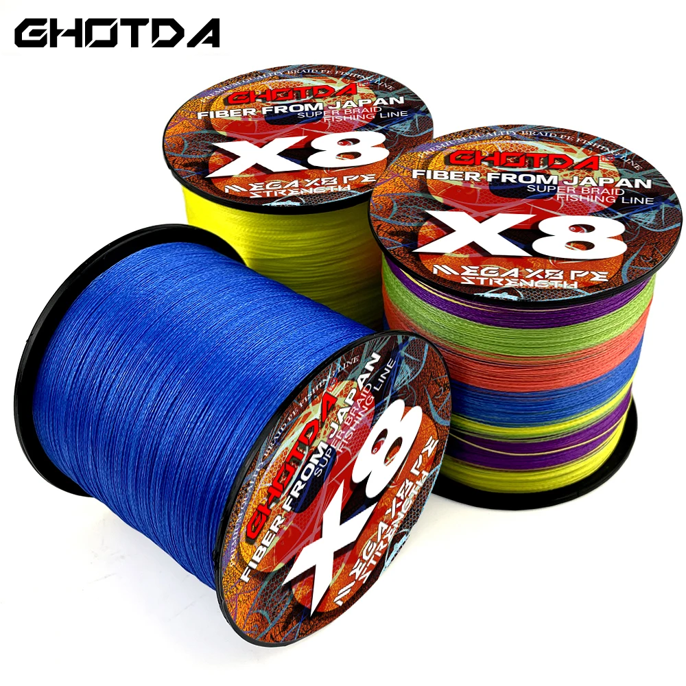 Sea Wire X8 Multifilament Fishing Lines Braided Line 8 Strands Thread Cord Fishing Rope for Bass 100m/300m 18-78lb 10 Colors