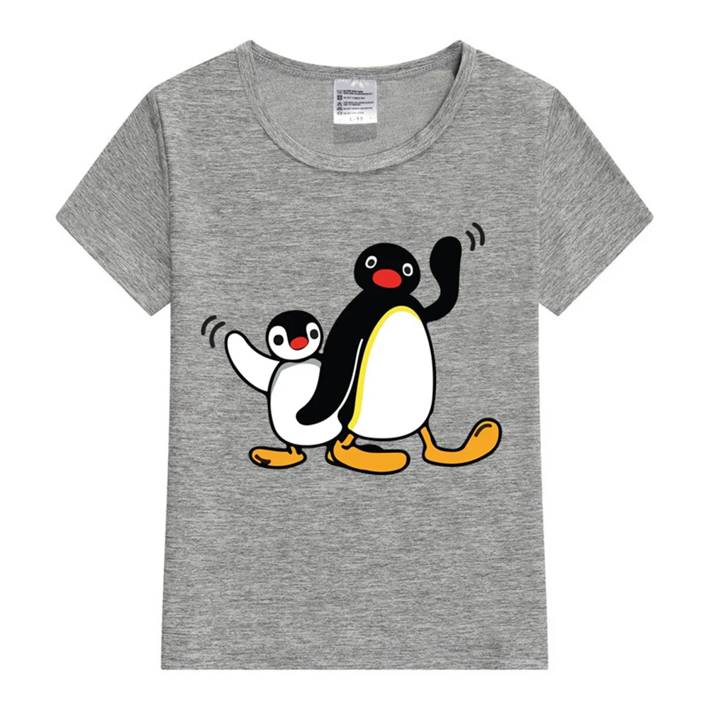 Pingu Kids T-Shirt Children T-Shirt Cartoons Kid Tee Shirts Anime Kawaii Tops Casual Clothes Boy Girl Short Sleeve