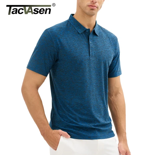 Imagen 2 del producto TACVASEN Polo informal de verano para hombre, camisas de Golf ligeras y secas, Polo deportivo que absorbe la humedad, camisetas de entrenamiento, camisas de trabajo