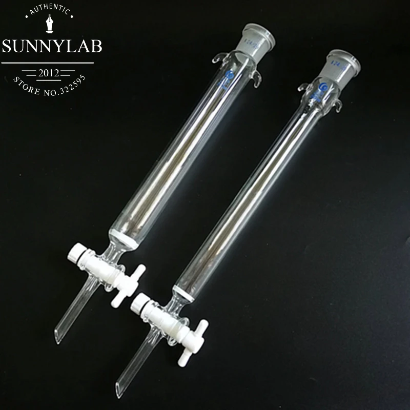 

1Pcs Caliber 24# Glass Chromatography Column With Tetrafluoro Piston,Sand Core Glass Chromatography Column With Standard Mouth