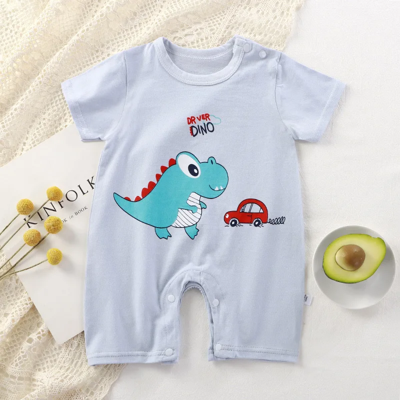 Summer New Baby Romper Printed Cartoon Fashion Newborn Jumpsuit Toddler Short Sleeve Climbing Clothes Boys Girls Onesie Pajamas