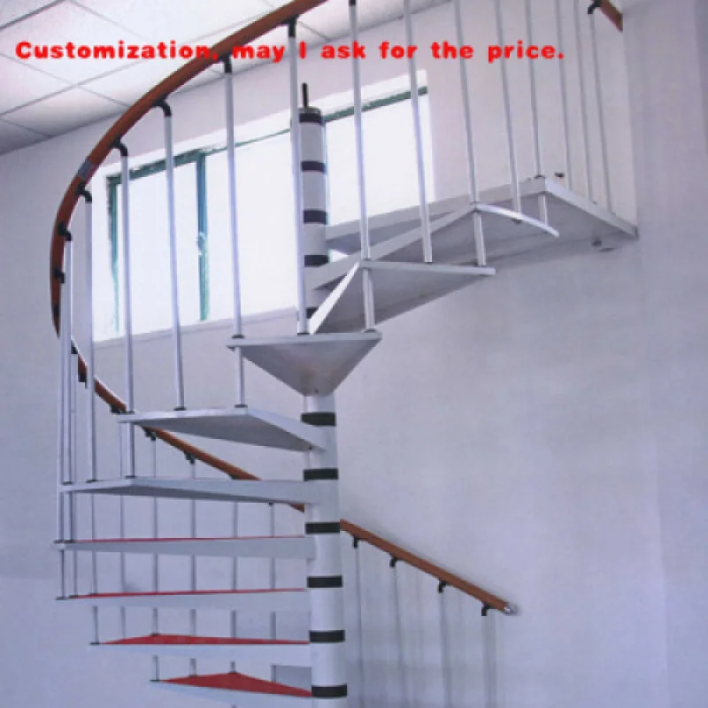 custom.Low Price Outdoor Staircase Black Surface Easy to Install Rotating Staircase