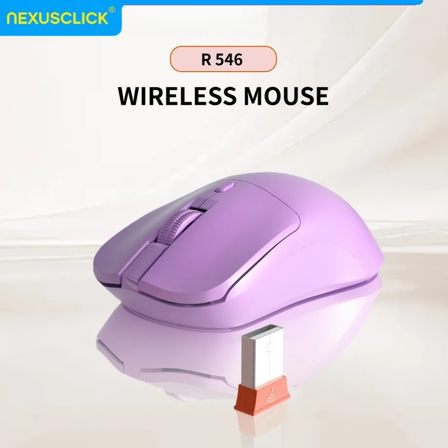 NexusClick Affordable Durable 2.4G Wireless Silent Mouse,3‑DPI 55g Lightweight Power‑Saving,Plug and Play for Office Home Travel