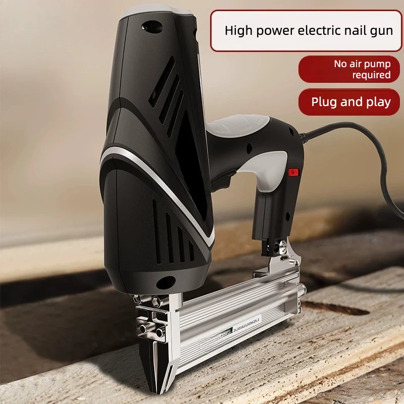 

Electric air nail gun, f30 straight nail gun dual-purpose woodworking tool, steel row shot nail beater
