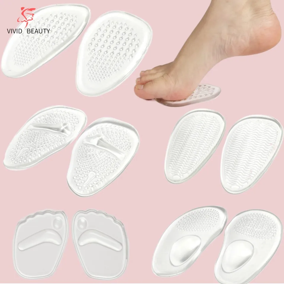 

1 Pair Forefoot Orthopedic Insoles Women Soft Silicone Gel Cushion Relieve Foot Pain Metatarsal Support Insert Pad Shoes Insoles