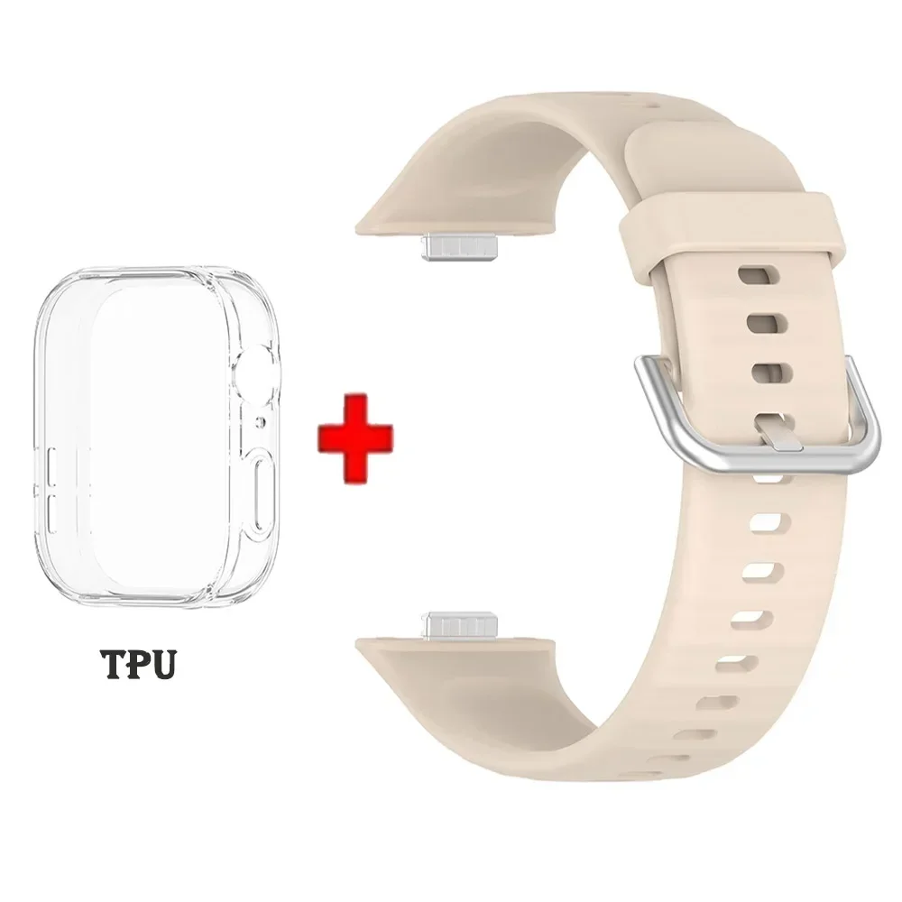 TPU Case+Silicone Strap for Huawei Watch Fit 3 Strap Replacement Band for Huawei Watch Fit3Watch Band With Case Screen Protector