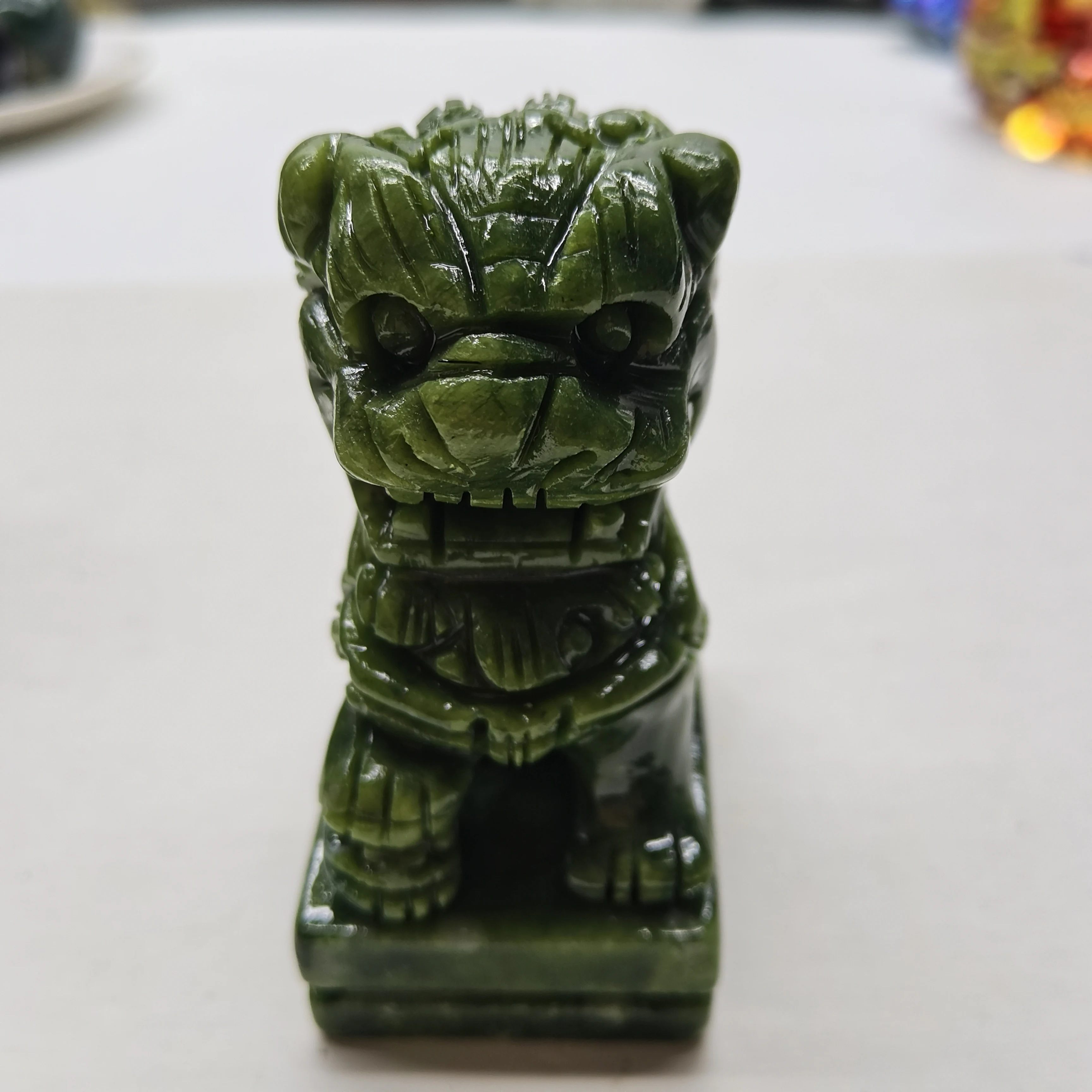 

Natural Xiuyu Lion Crystal Carving Healing Birthday Present Energy Stone Fengshui Home Decoration Gift