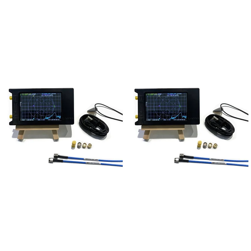 【Superdeals】2X Litevna-64 50Khz-6.3Ghz Litevna 4 بوصة تعمل باللمس ناقلات شبكة محلل UHF هوائي تحديث نانو